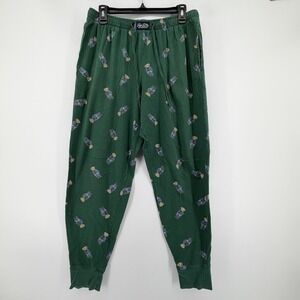 Polo Bear Ralph Lauren Men's Green Pajama Sleep Pants Lightweight Sz Large